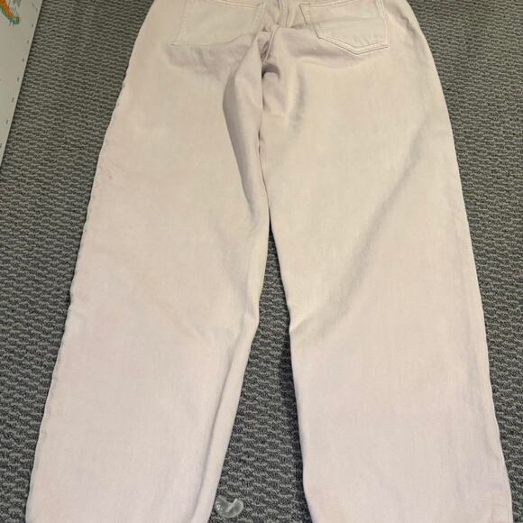 Asos Cream Wide-Leg Baggy High-Waisted Jeans US 25 Petite - Picture 3 of 5